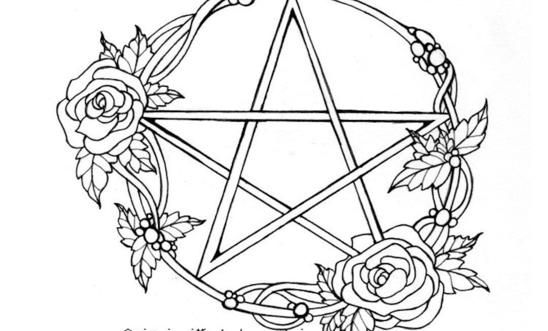 Digital Download Pentacle Coloring Page Wiccan Coloring Page Printable Coloring Page Pagan Art Wiccan Art Wicca Art Colouring Page Etsy