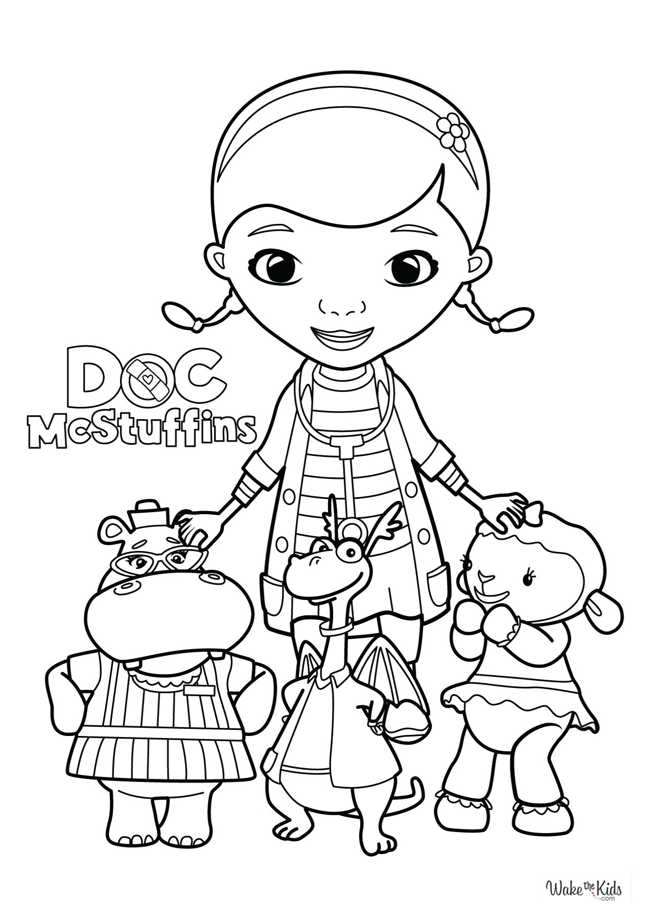 Doc McStuffins Coloring Pages Free Printable PDFs WakeTheKids