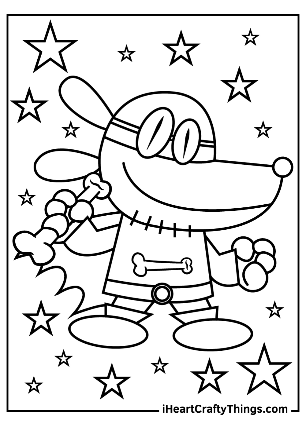 Dog Man Coloring Pages
