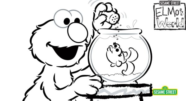 Elmo Color Pages Free Printable