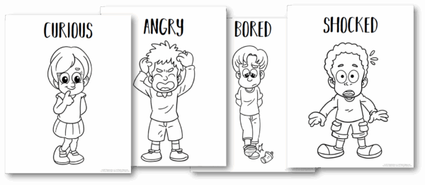 Feelings Coloring Pages Printable Free
