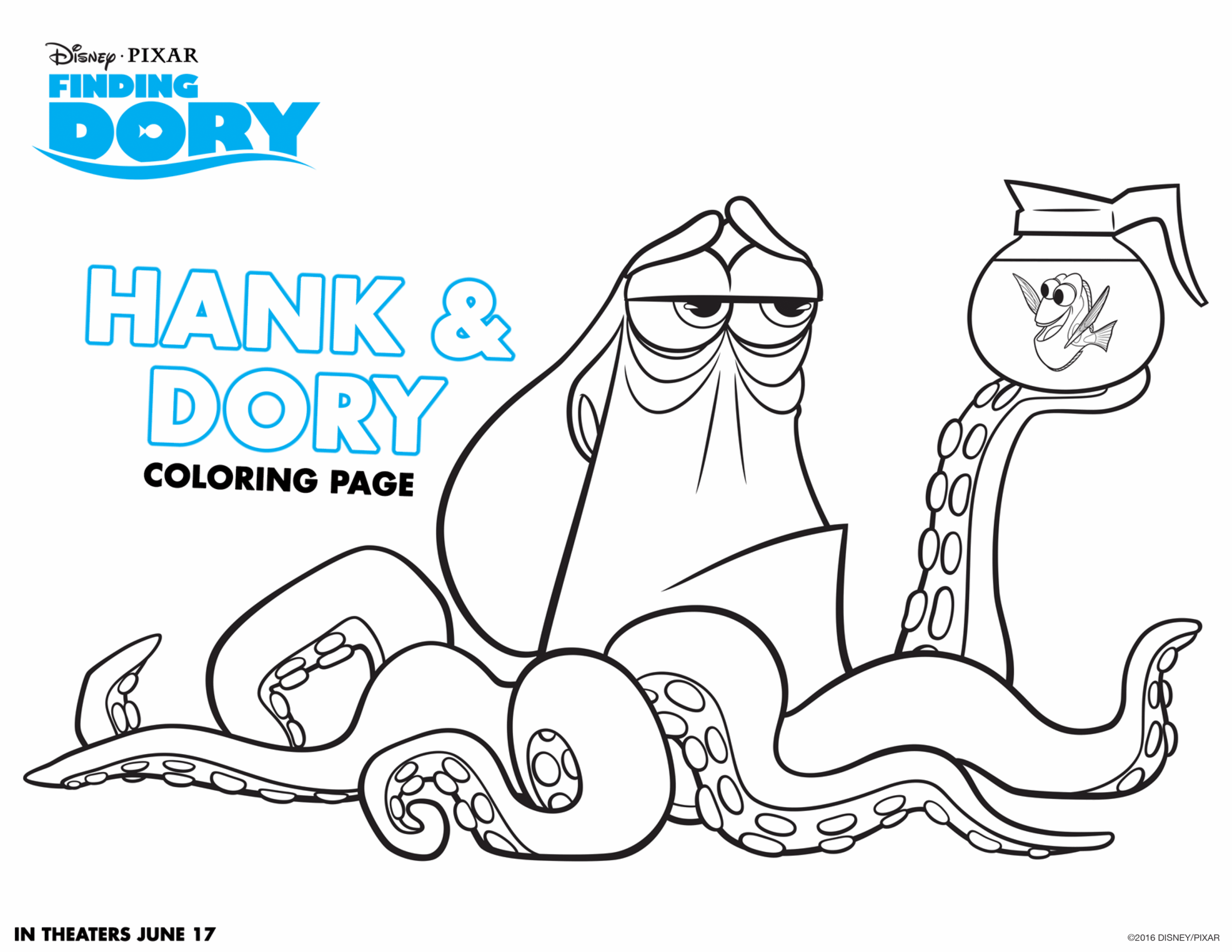 Finding Dory Party Coloring Sheets April Golightly