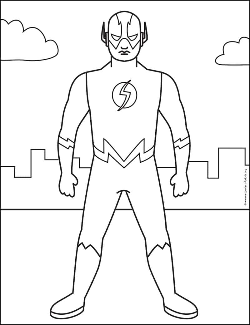 Flash Free Printable Coloring Pages