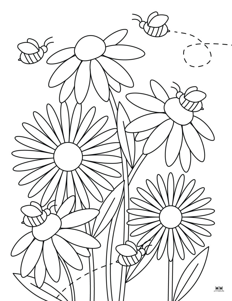 Free Printable Flowers Coloring Pages