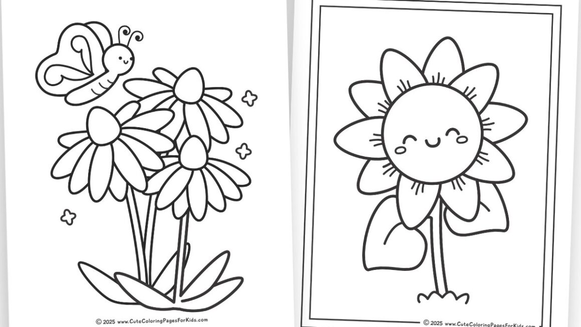 Flower Coloring Pages Free Printable PDFs Cute Coloring Pages For Kids
