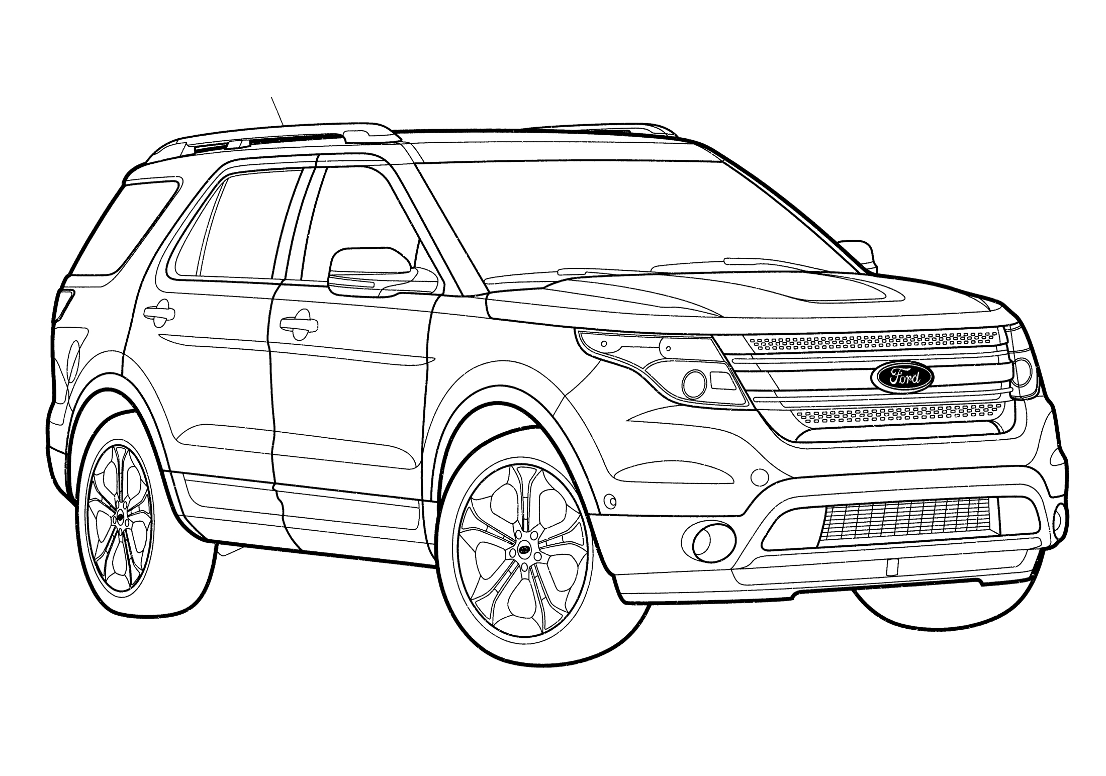 Printable Ford Car Coloring Pages