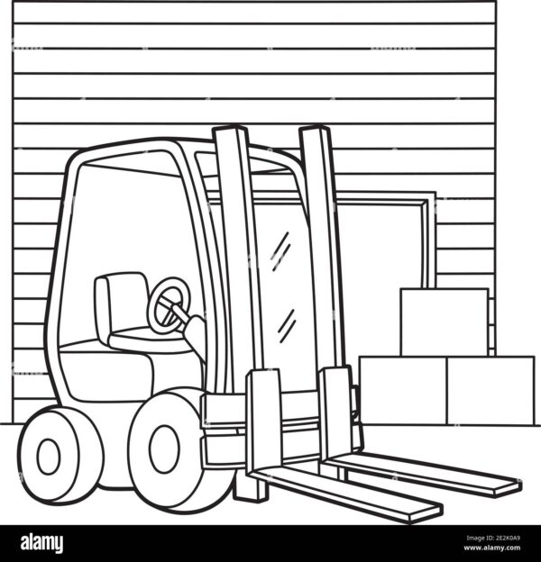 Printable Forklift Coloring Pages