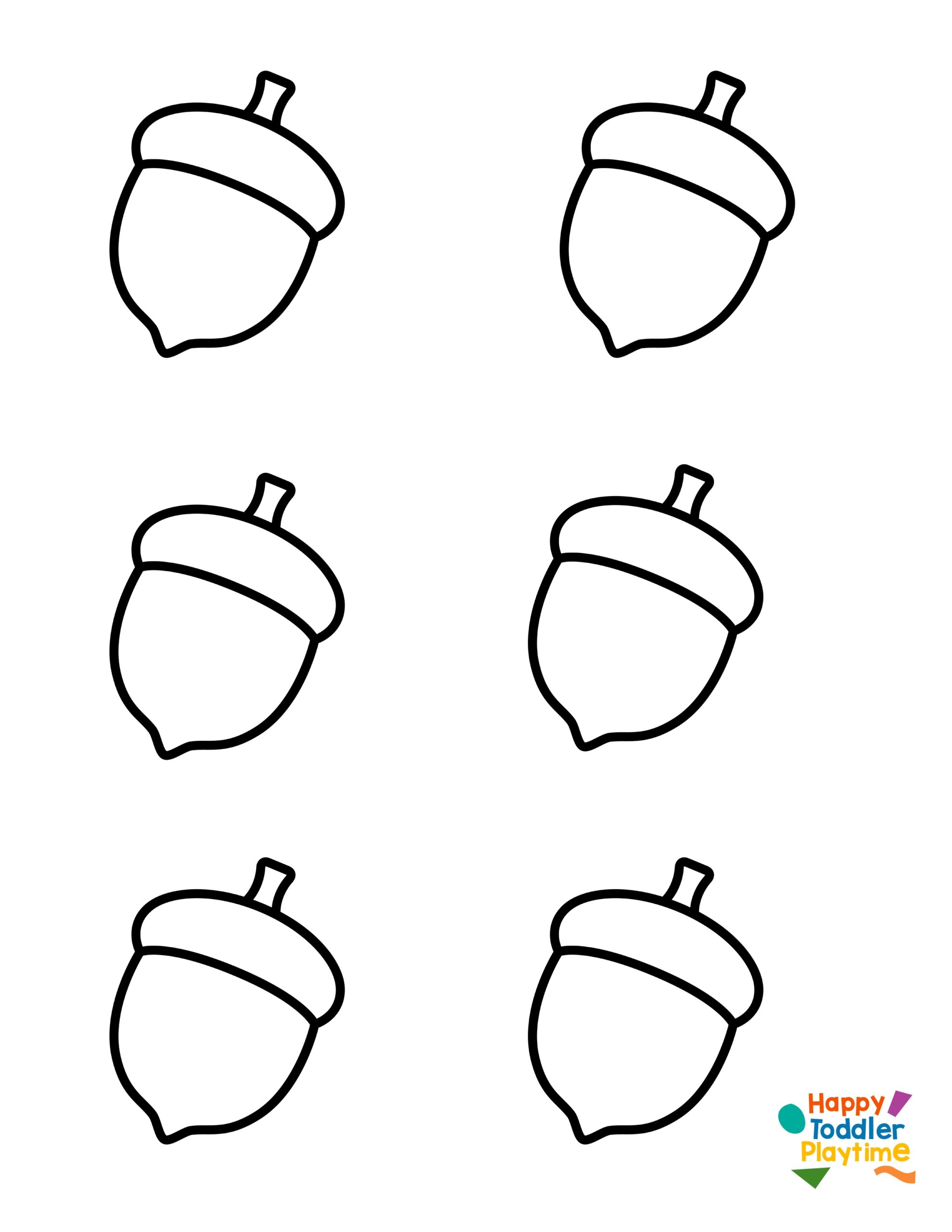 FREE Acorn Templates For Crafts Happy Toddler Playtime