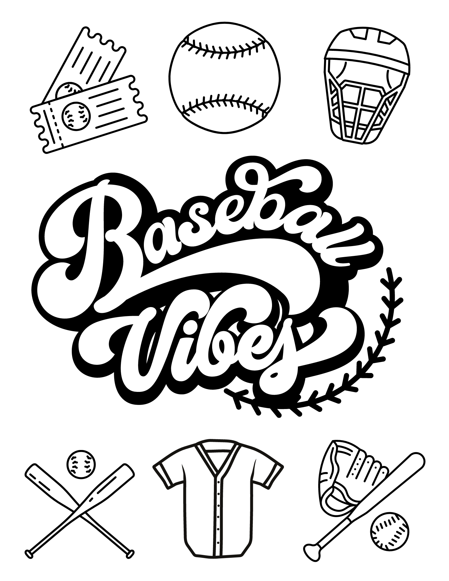 Baseball Coloring Pages Printable