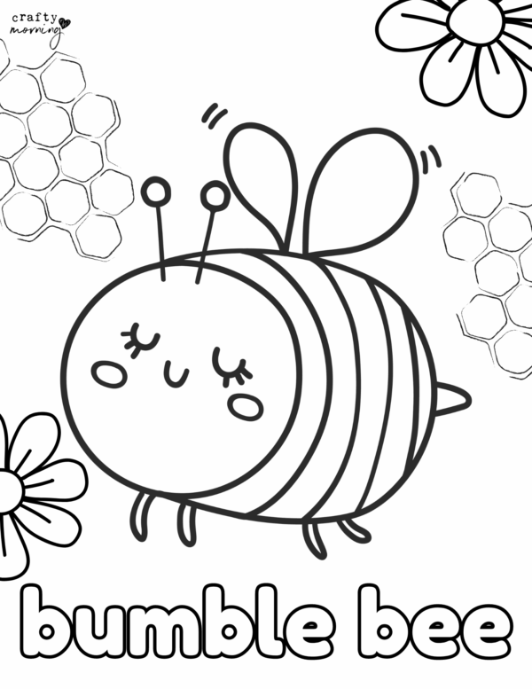 Bumble Bee Printable Coloring Pages