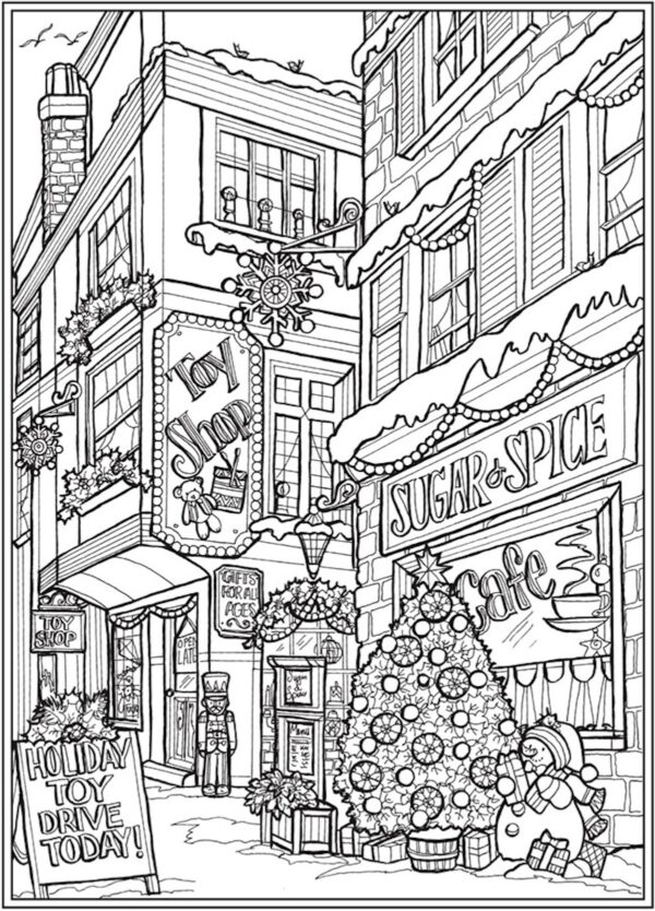 Hard Christmas Coloring Pages Printable