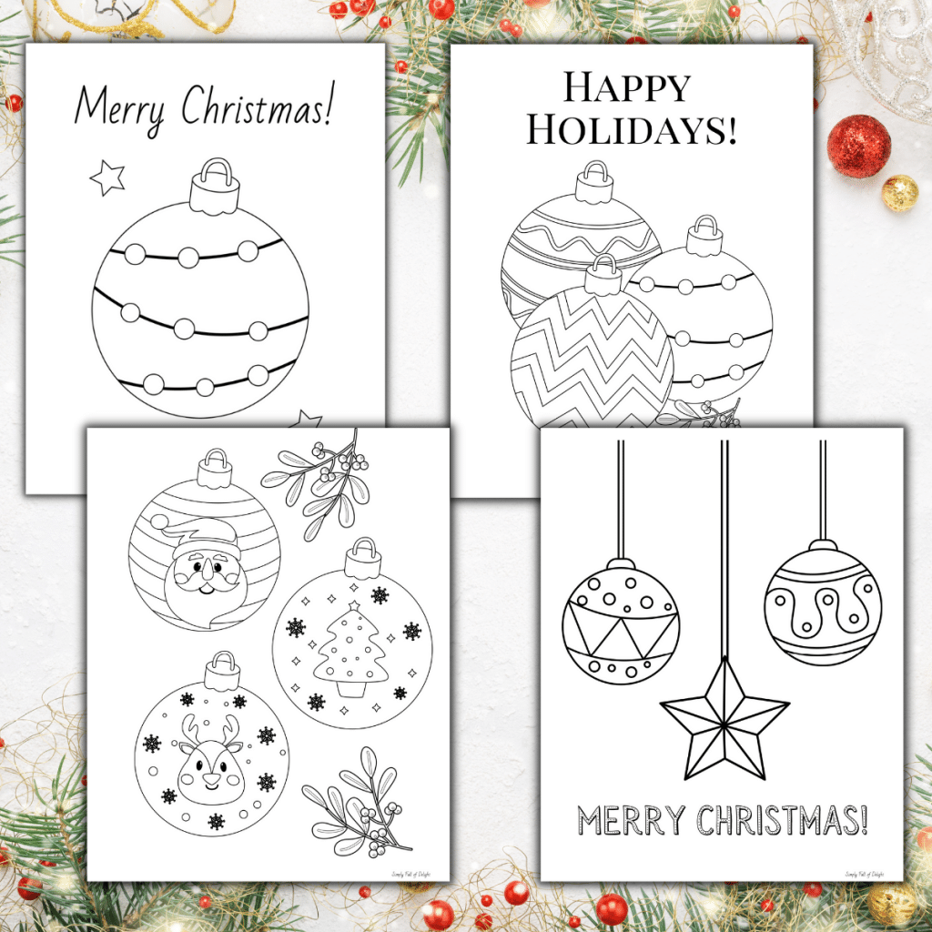 Coloring Pages Christmas Ornaments Printable