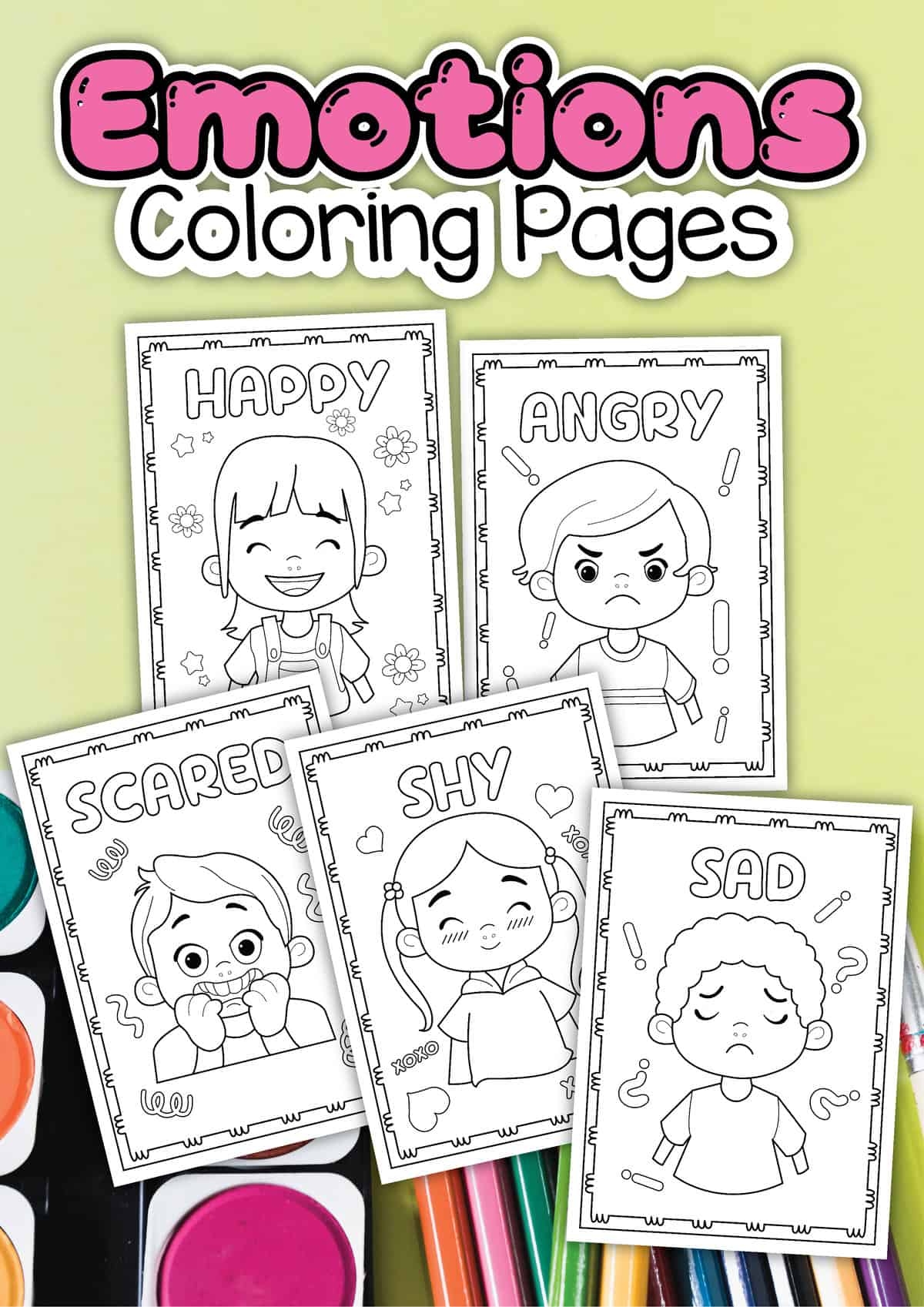 Feelings Coloring Pages Printable Free
