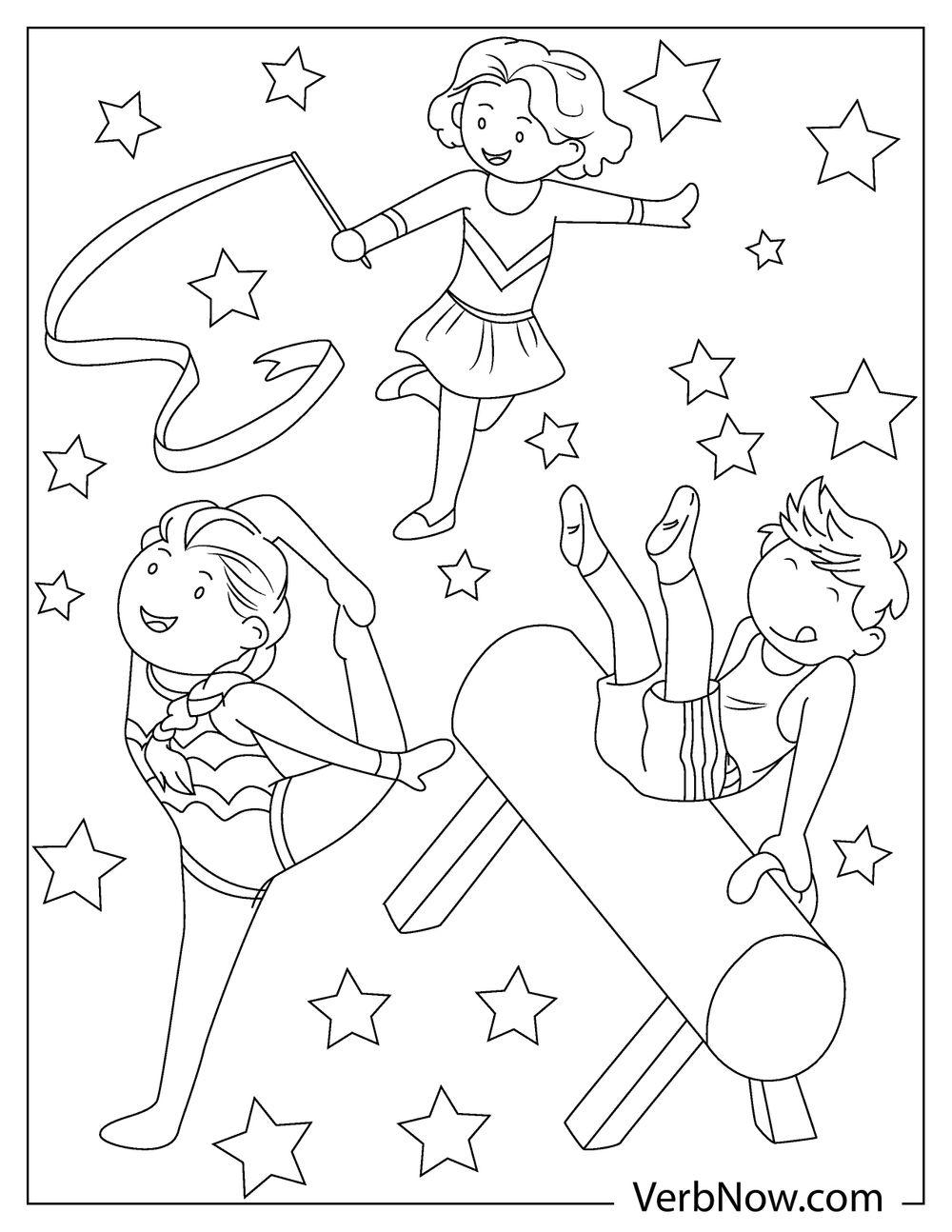 Free Gymnastics Coloring Pages For Download Printable PDF 