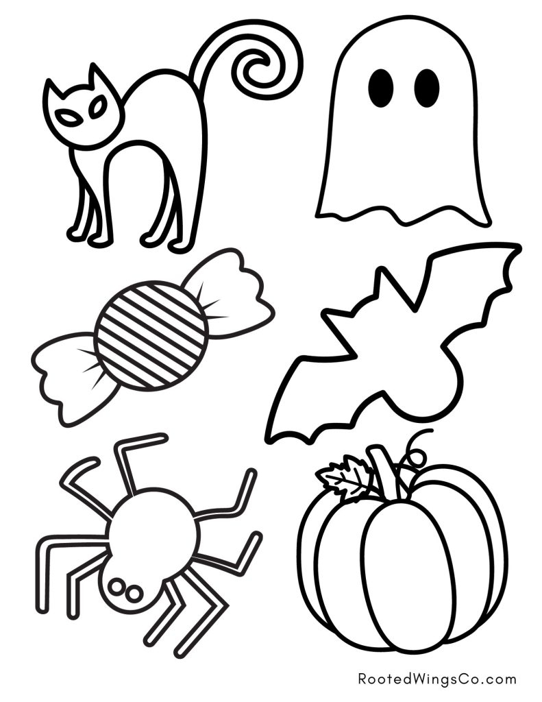 Free Halloween Coloring Pages Rooted Wings Co