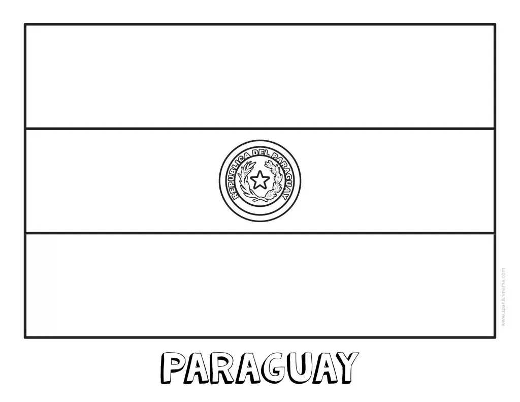 Printable Coloring Pages Spanish Flags