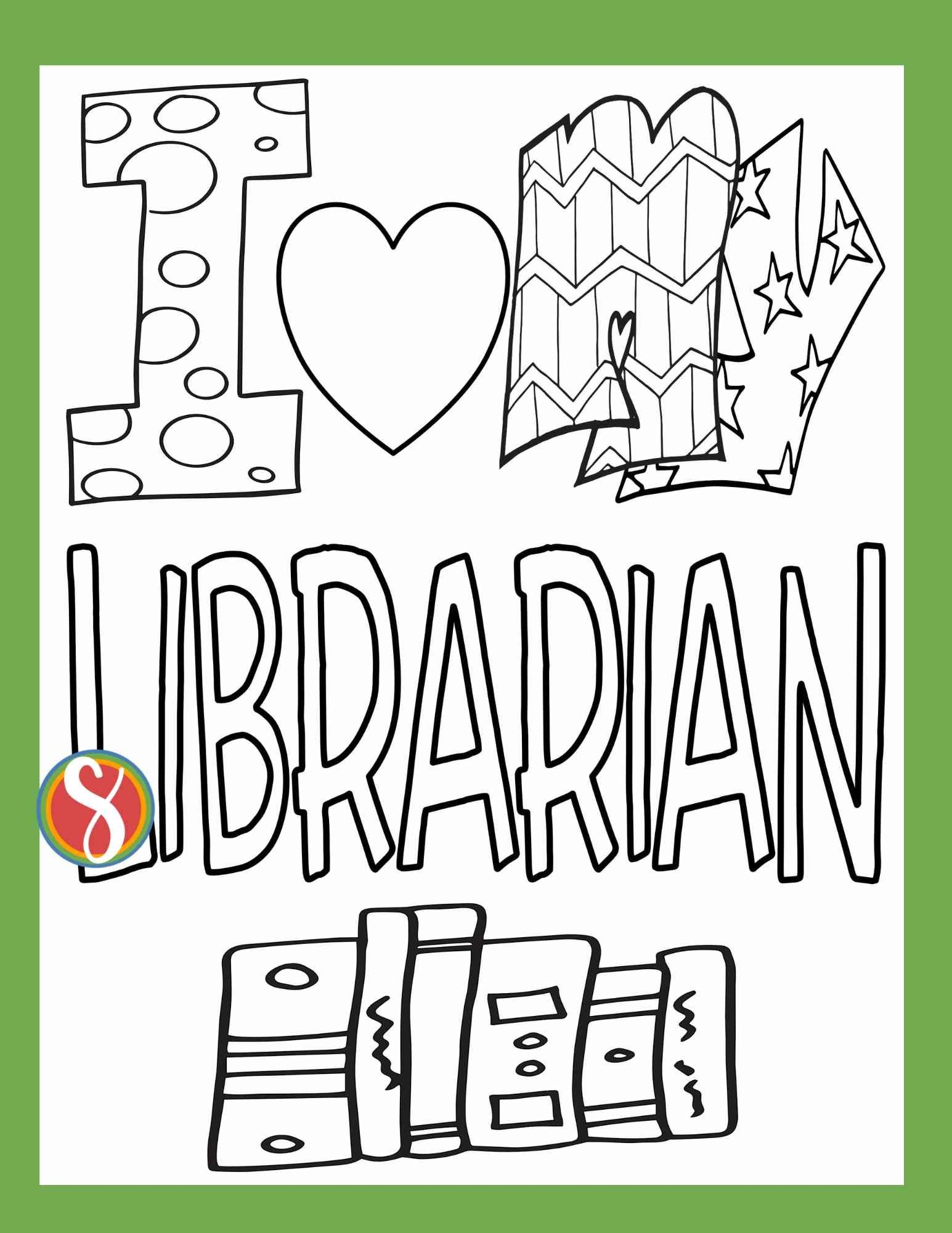 Library Coloring Pages Printables