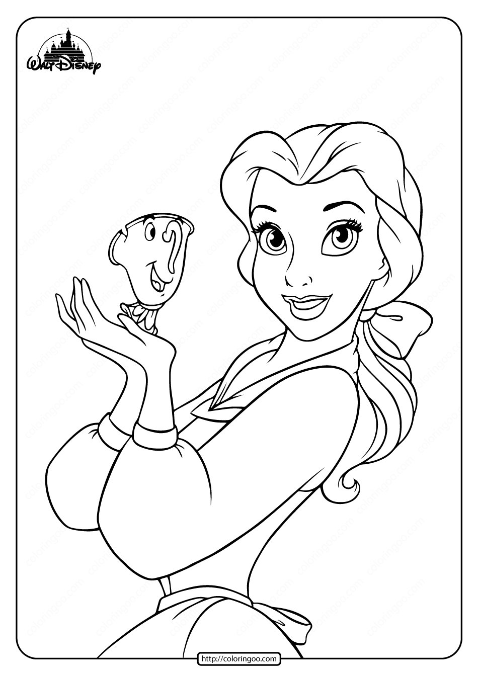 Belle Printable Coloring Pages