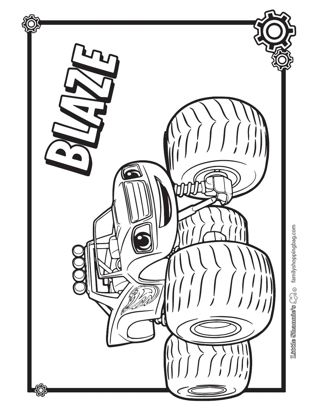 Free Printable Blaze Coloring Pages And More Lil Shannie