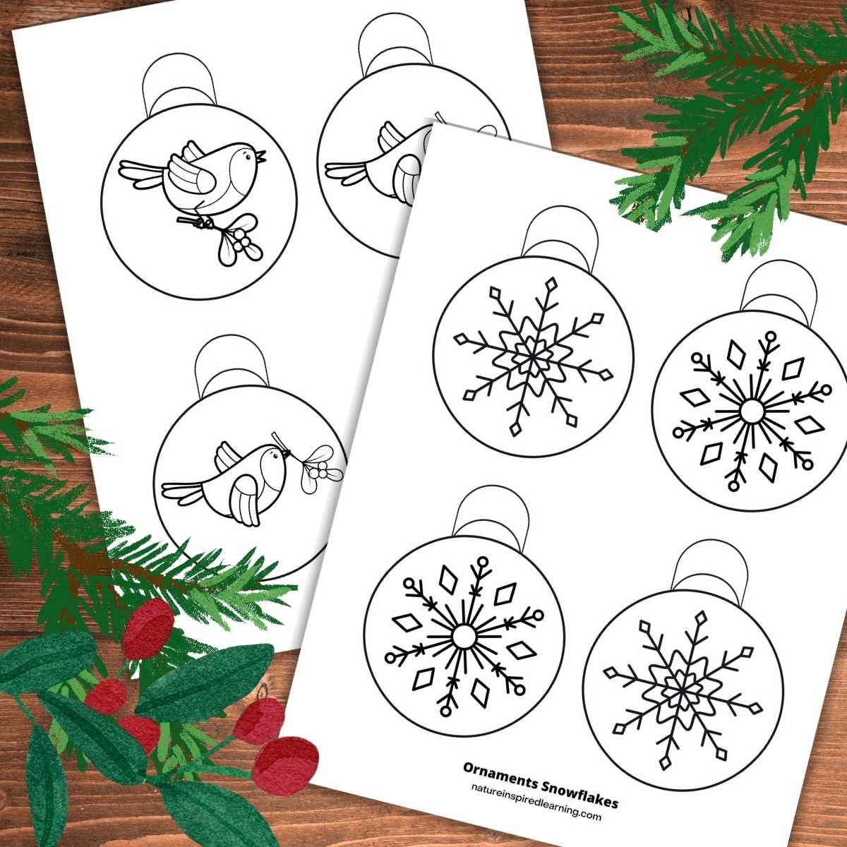 Christmas Ornaments Coloring Pages Printable