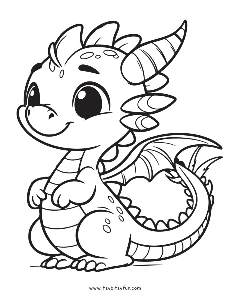Free Printable Dragon Coloring Pages For Kids Itsy Bitsy Fun