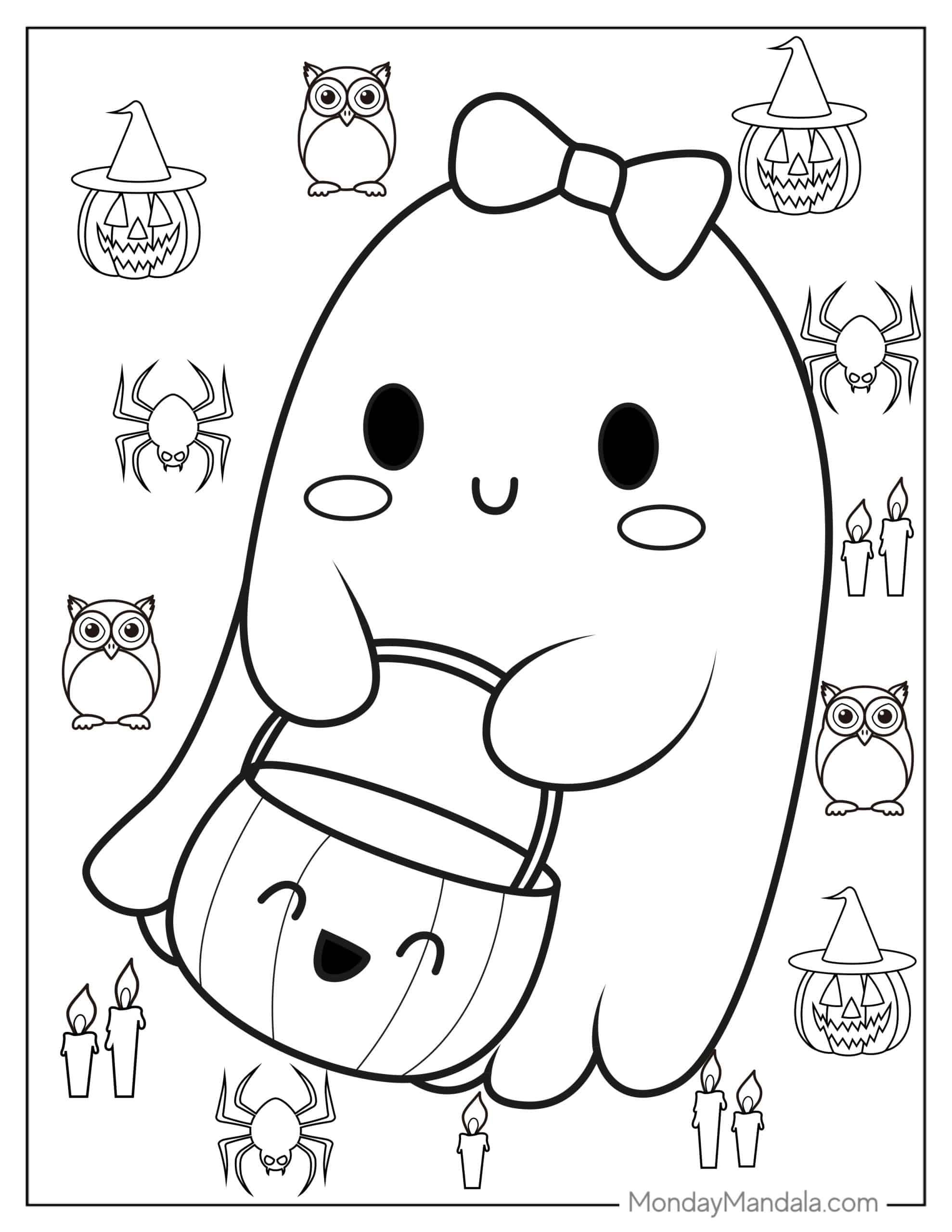 Free Printable Ghost Coloring Pages