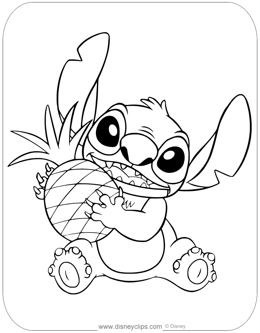Free Printable Lilo Stitch Coloring Pages Disneyclips