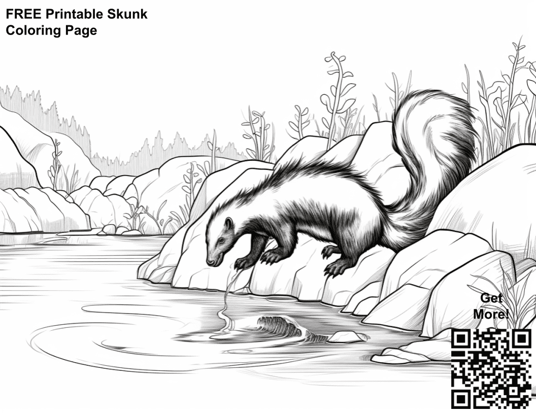FREE Printable Skunk Coloring Page Doug Franklin Books