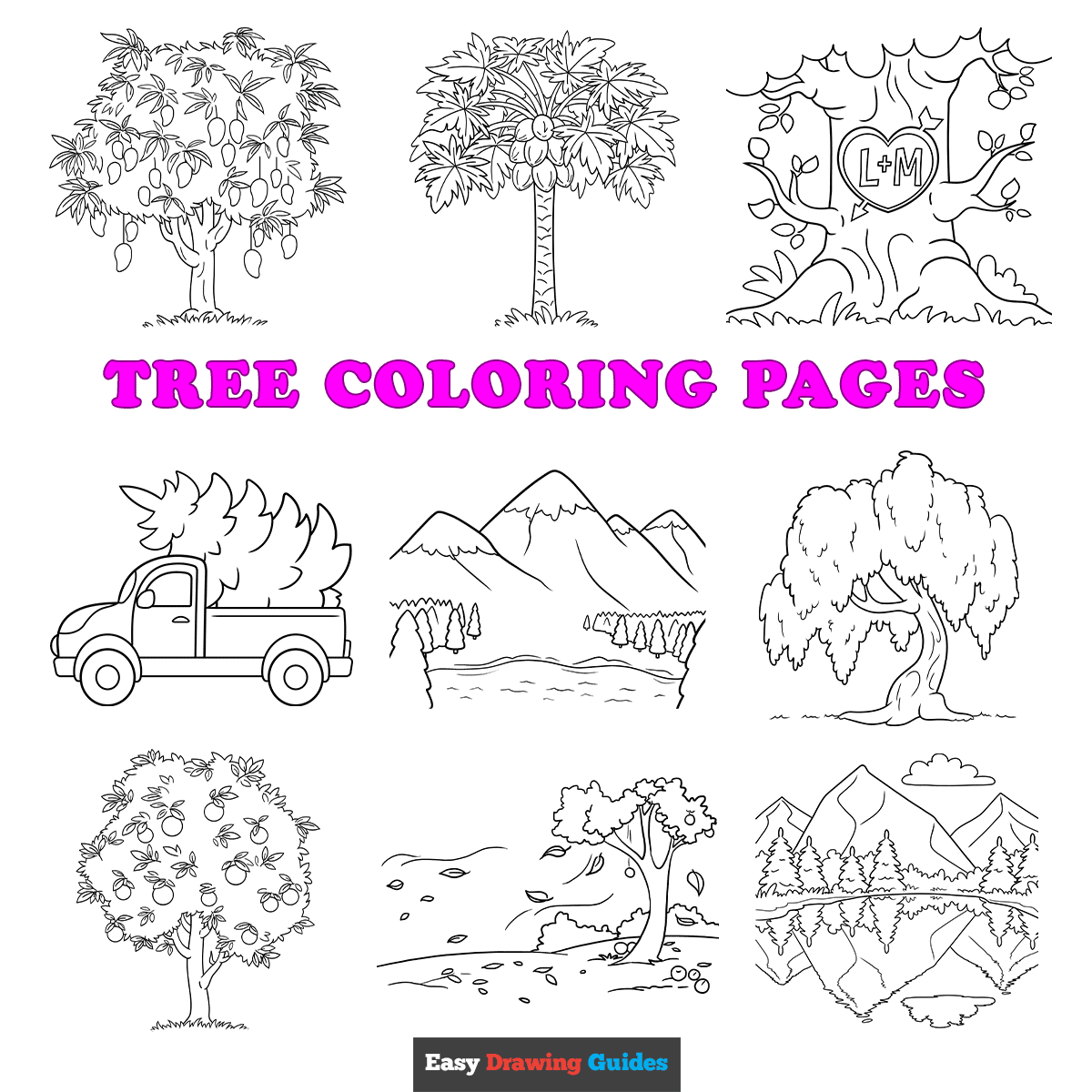 Printable Tree Coloring Page
