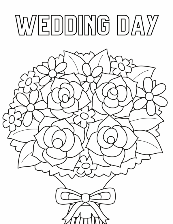 Wedding Coloring Page Printable