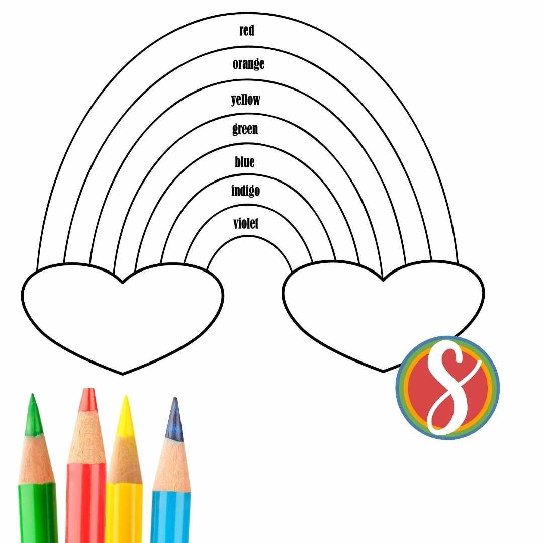 Printable Coloring Pages Rainbow