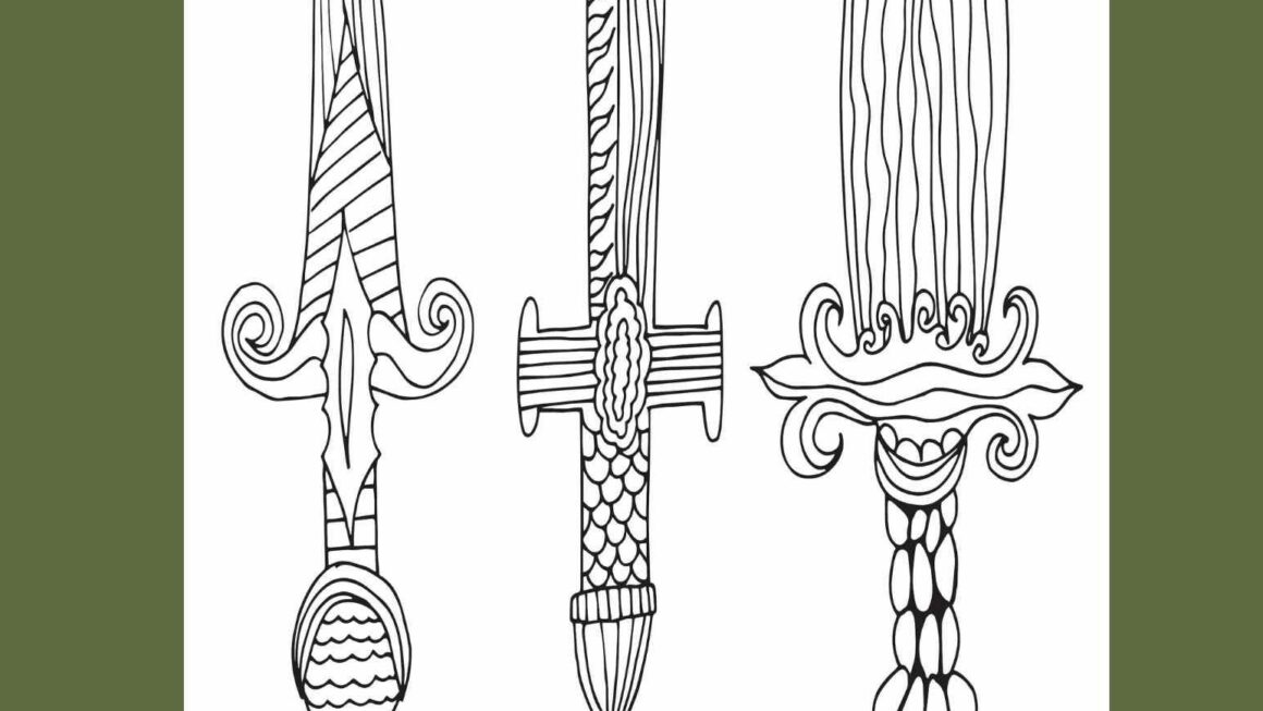 Free Sword Coloring Page Stevie Doodles
