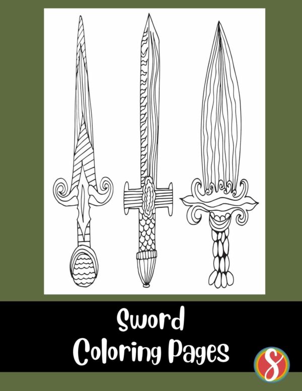 Printable Sword Coloring Pages
