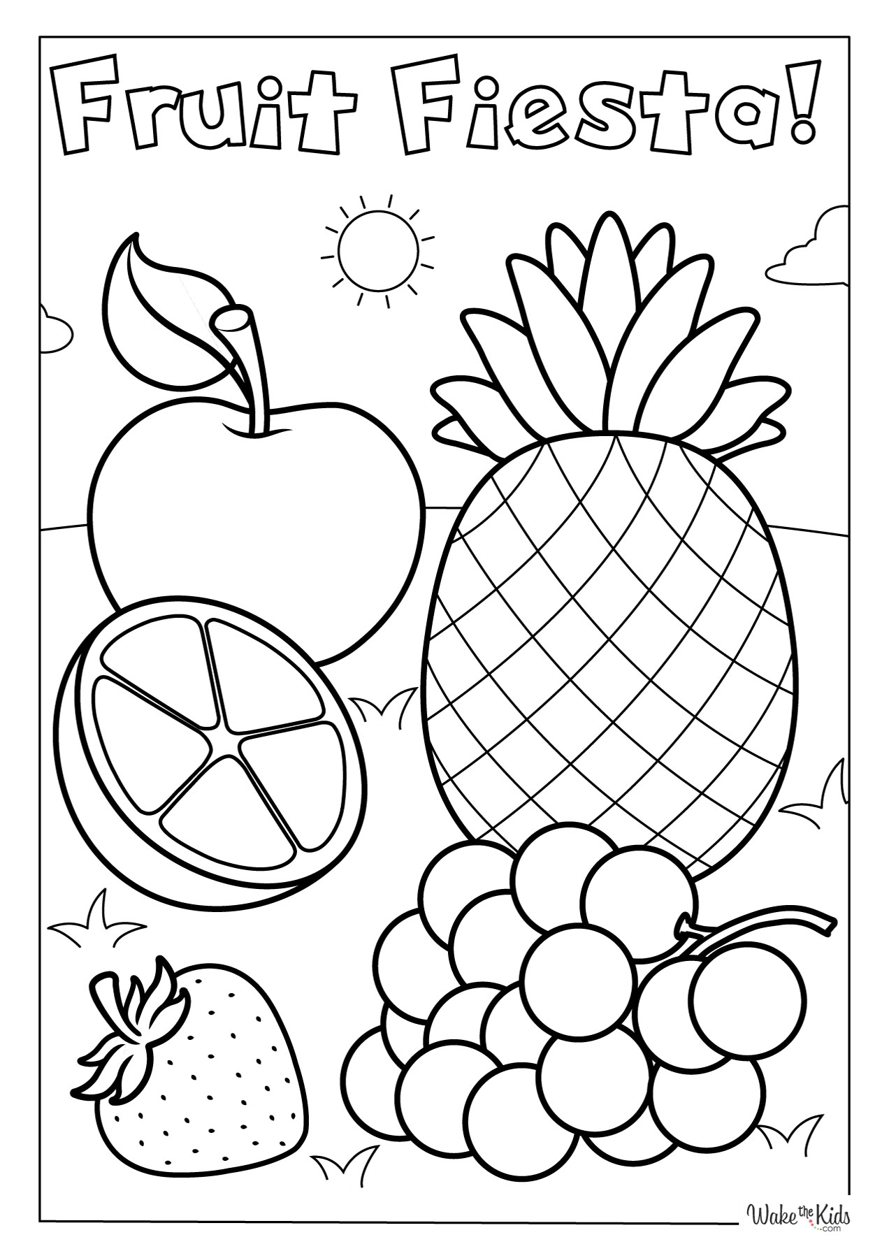 Fruit Coloring Pages Free Printable PDFs WakeTheKids