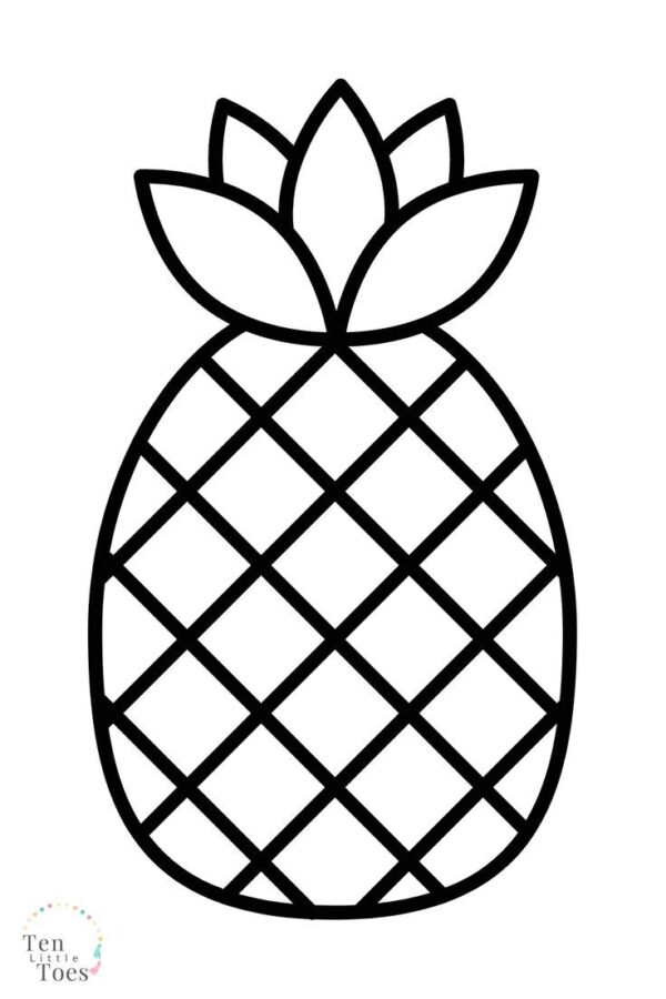 Printable Coloring Pages Of Pineapples