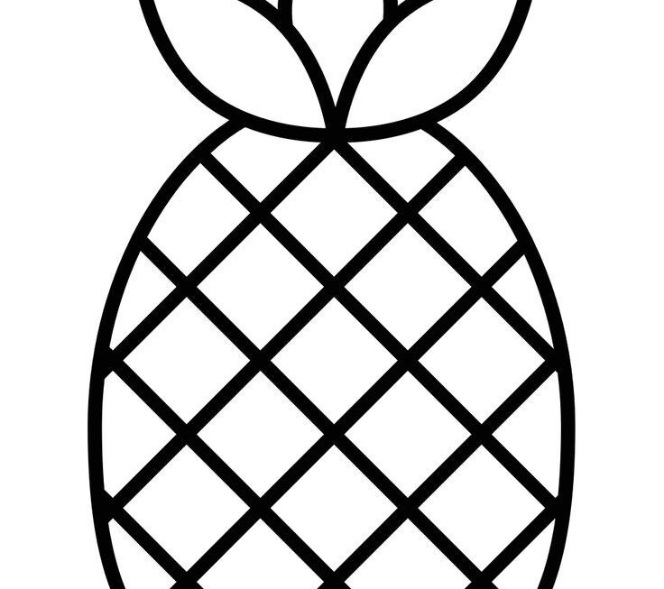 Fun And Easy Pineapple Colouring Pages