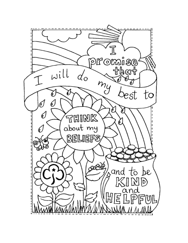 Girl Scout Coloring Pages Printable