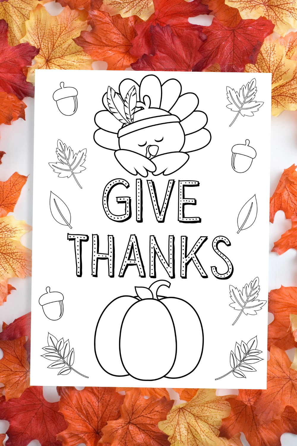 Give Thanks Coloring Page Printable