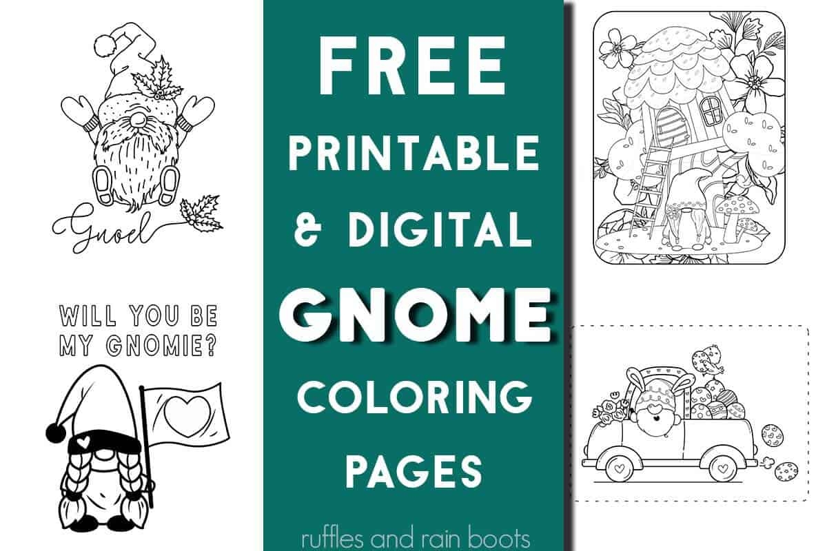Free Printable Gnome Coloring Pages