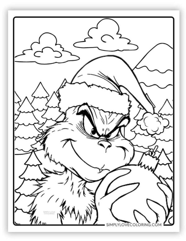 The Grinch Coloring Pages Printables