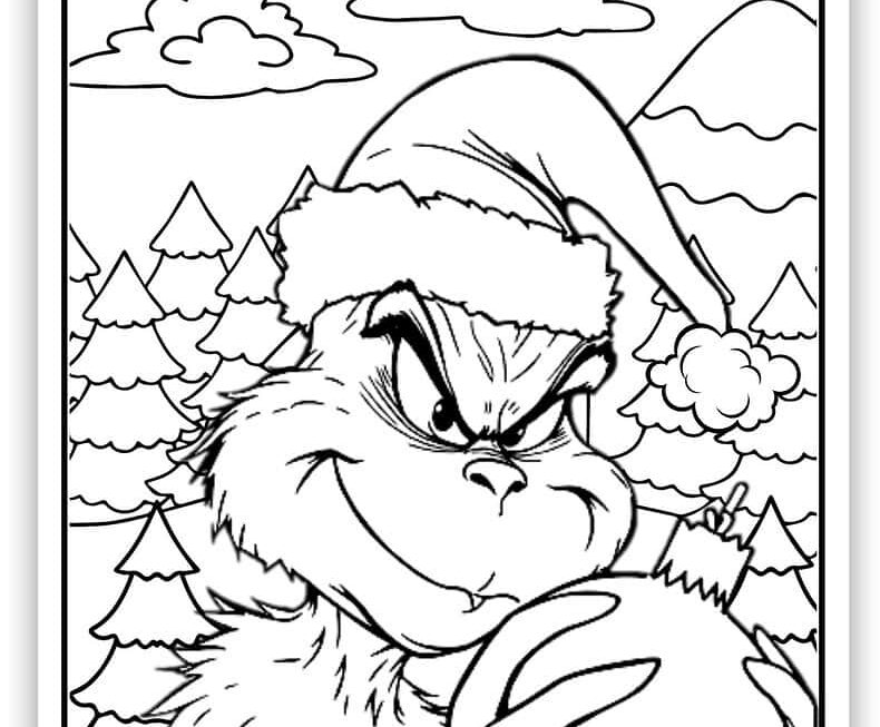 Grinch Coloring Pages Free PDF Printables Simply Love Coloring