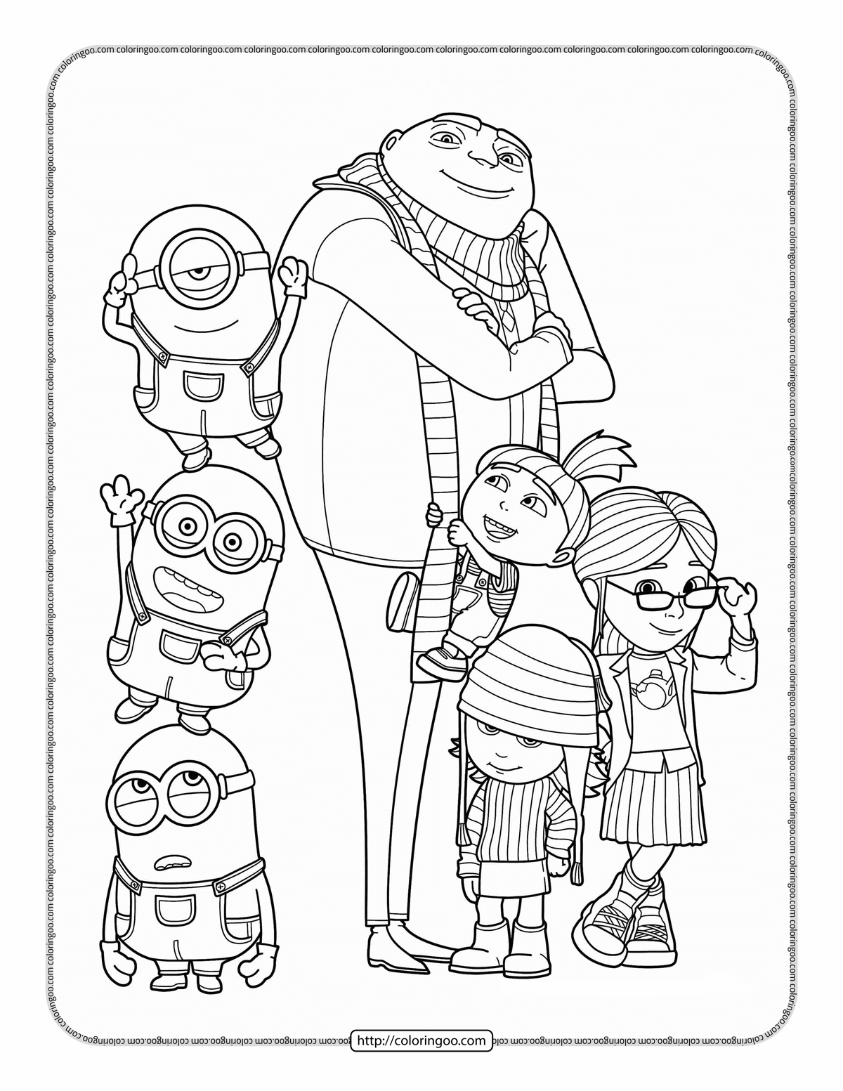 Minions Printable Coloring Pages