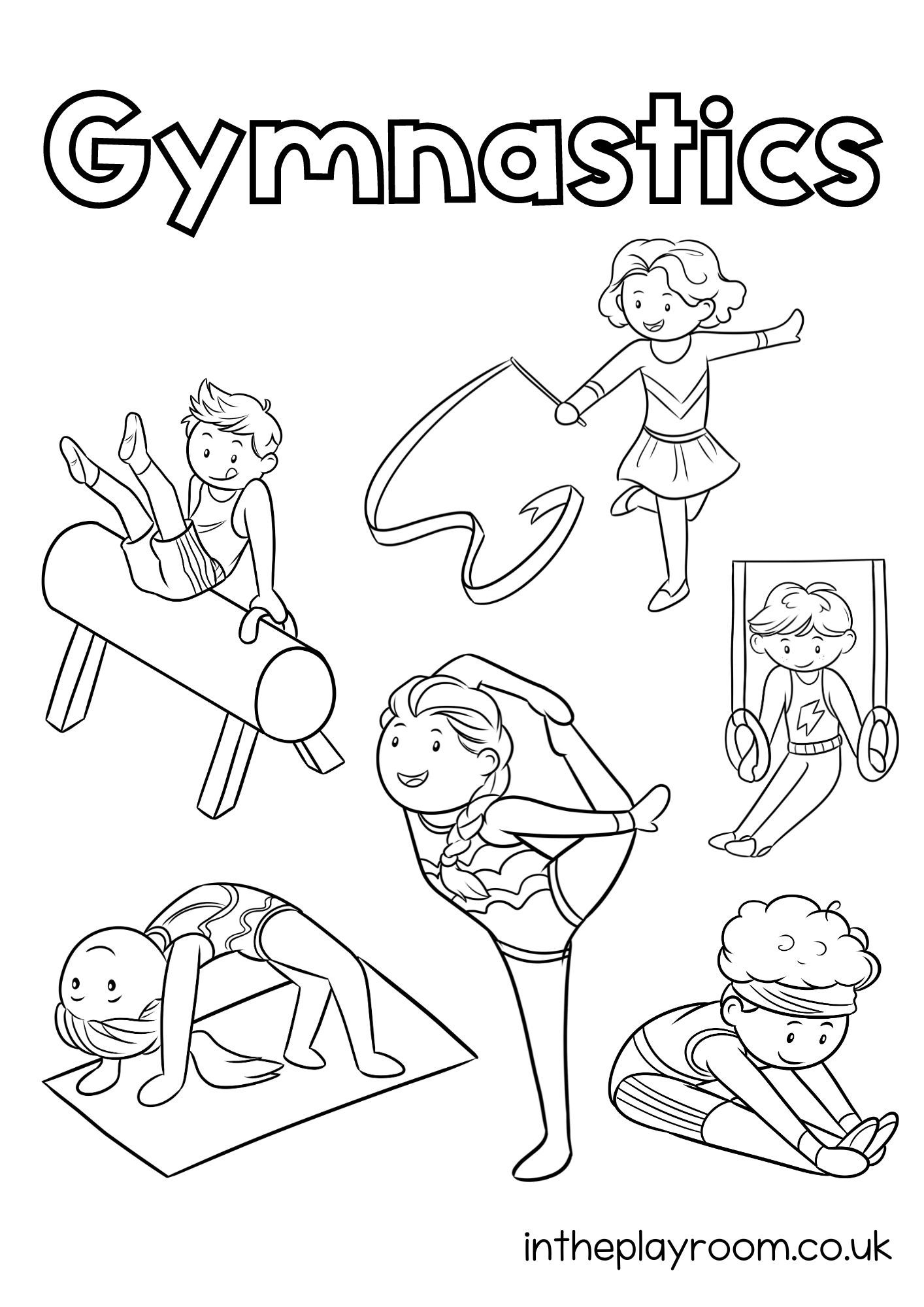 Printable Coloring Pages Gymnastics