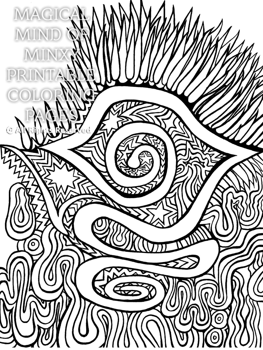 Printable Trippy Coloring Pages
