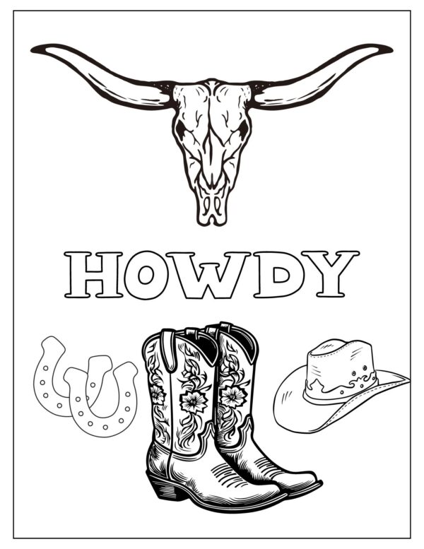 Western Printable Coloring Pages