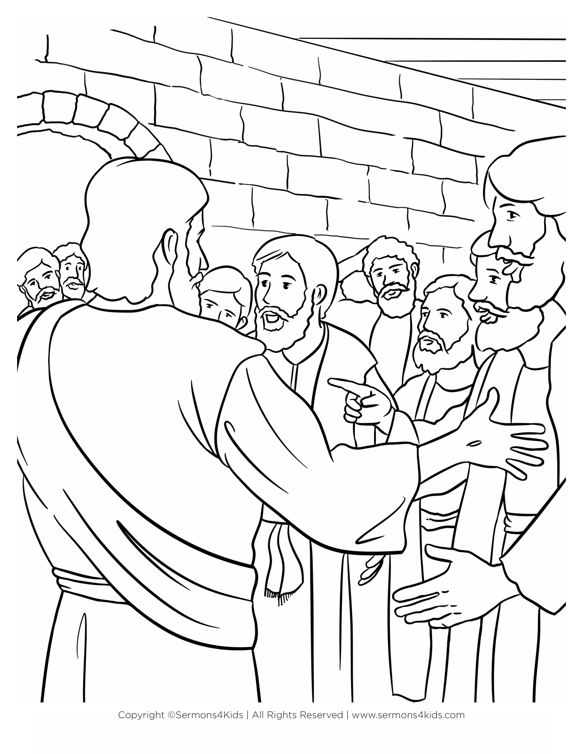 Jesus Appears To The Disciples Coloring Page From Sermons4Kids S 