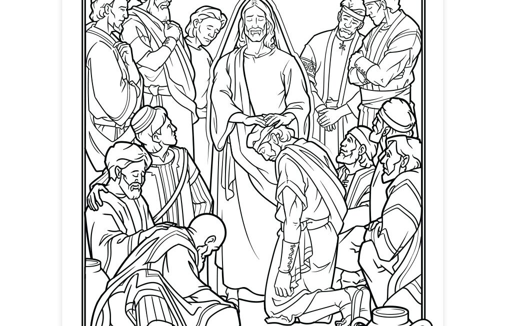 Jesus Calls The Twelve To Preach Bless Coloring Page Printable