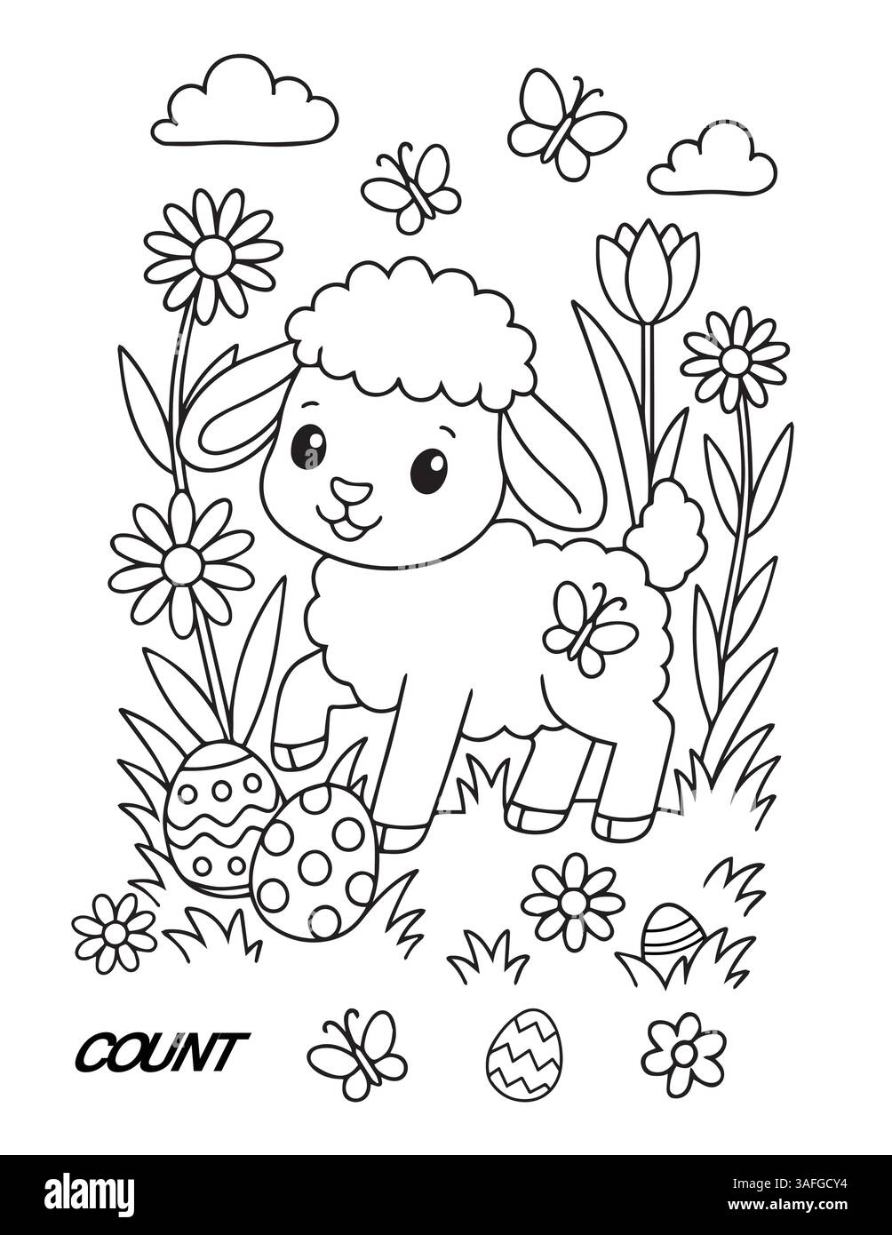 Lamb Coloring Pages Printable