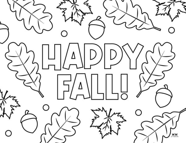 Fall Leaves Coloring Pages Printable