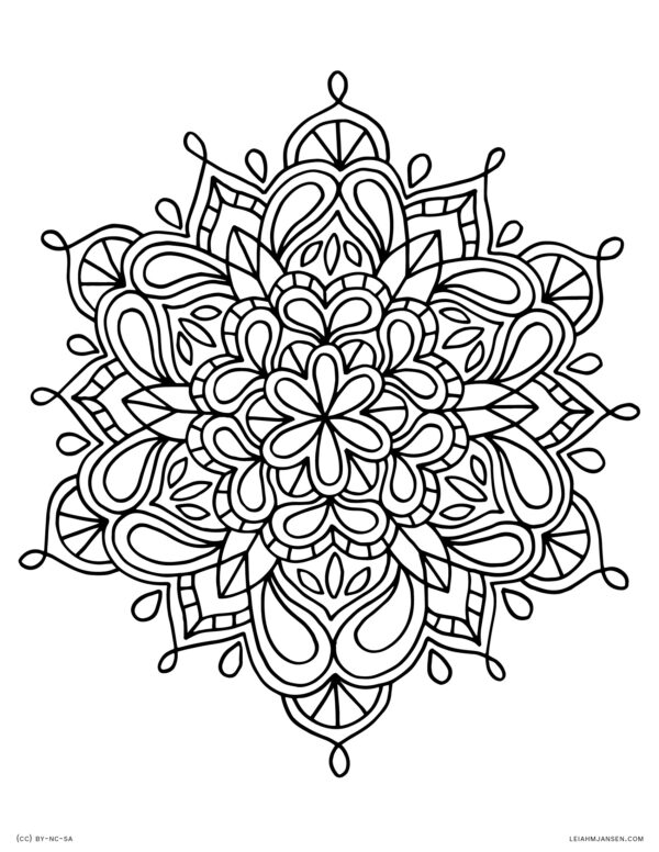 Printable Coloring Mandala Pages